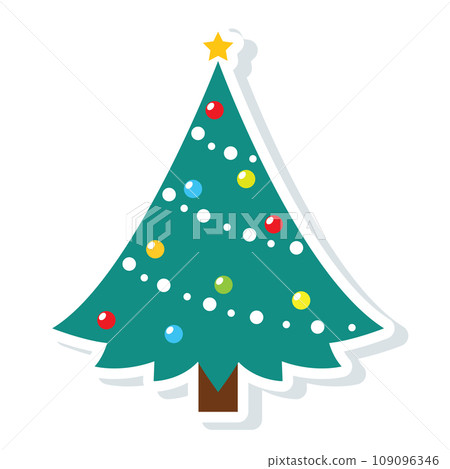 Colored christmas tree icon Vector Colored christmas tree icon Vector 109096346