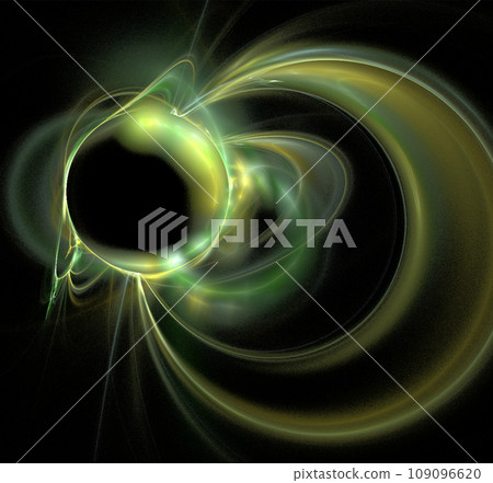 yellow and green abstract drawing on a black background, color digital graphics, design yellow and green abstract drawing on a black background, color digital graphics, design 109096620