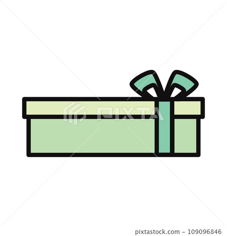Colored christmas present icon Vector 109096846