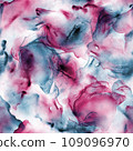 Abstract watercolor liquid stains luxury seamless background 109096970