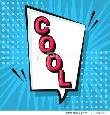 Comic bubble chat with expression Vector 109097062