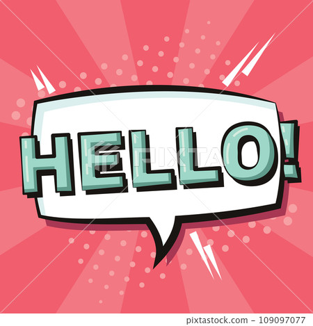 Comic bubble chat with expression Vector 109097077