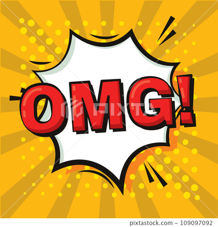 Comic bubble chat with expression Vector Comic bubble chat with expression Vector 109097092