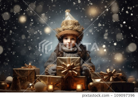 Many gift boxes for the Christmas eve night comeliness Many gift boxes for the Christmas eve night comeliness 109097396