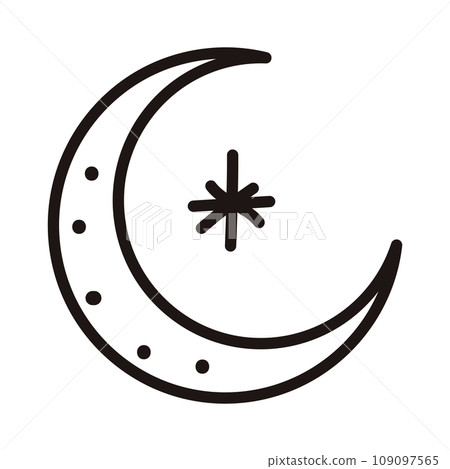 Moon sketch icon Vector Moon sketch icon Vector 109097565