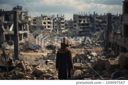 Civilian refugee affected from war and battle has no comeliness Civilian refugee affected from war and battle has no comeliness 109097567