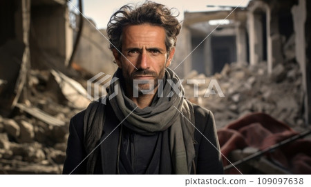 Civilian refugee affected from war and battle has no comeliness Civilian refugee affected from war and battle has no comeliness 109097638