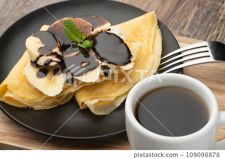 crepe and coffee crepe and coffee 109098878