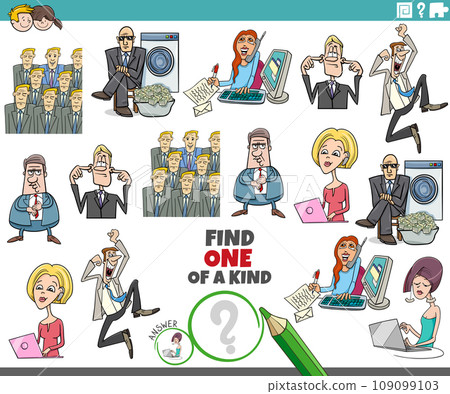one of a kind game with cartoon business people one of a kind game with cartoon business people 109099103