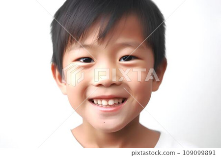 擁有健康潔白牙齒的男孩 AI 生成 109099891