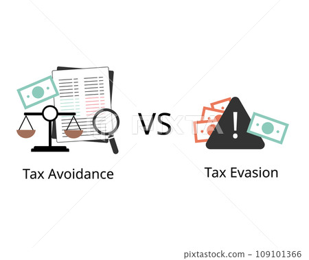 Tax evasion and tax avoidance comparison for legality of avoiding tax 109101366