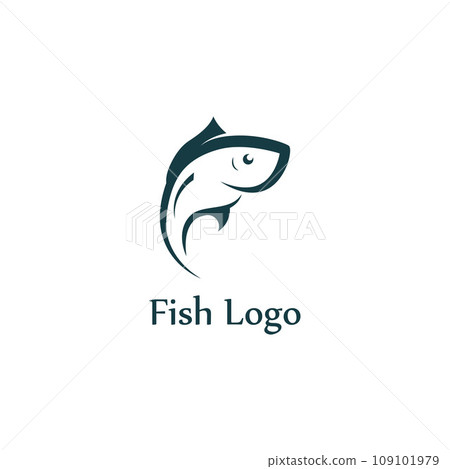 Fish logo, fishinghook, fish oil and seafood restaurant icon. With vector icon concept design illustration template 109101979