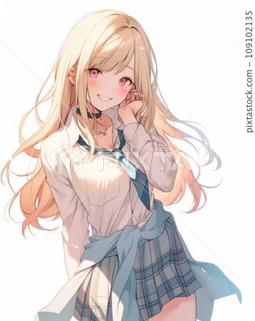 Energetic and lively blonde gal JK 109102135