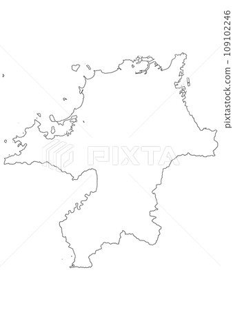 空白地圖福岡縣 109102246