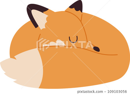 Cute Autumn Sleepy Fox Cute Autumn Sleepy Fox 109103056
