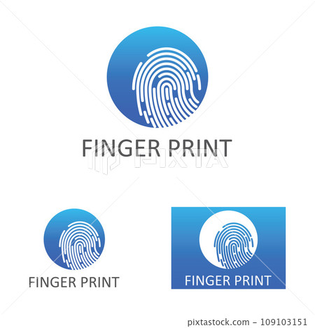 fingerprint icon, with simple and modern logo graphic art design. fingerprint icon, with simple and modern logo graphic art design. 109103151