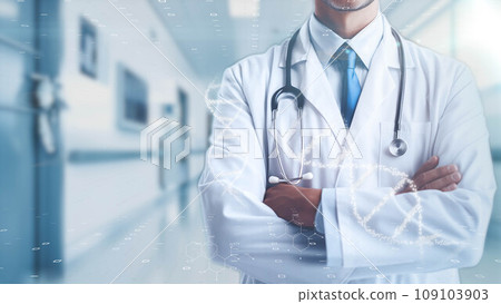 DNA和全球背景下的先進醫療和遠程醫療形象 使用先進技術和人類希望的新治療方法 109103903