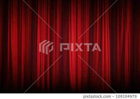 Red Stage Curtain Backdrop 109104979