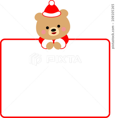 Bear Santa Claus frame Bear Santa Claus frame 109105165