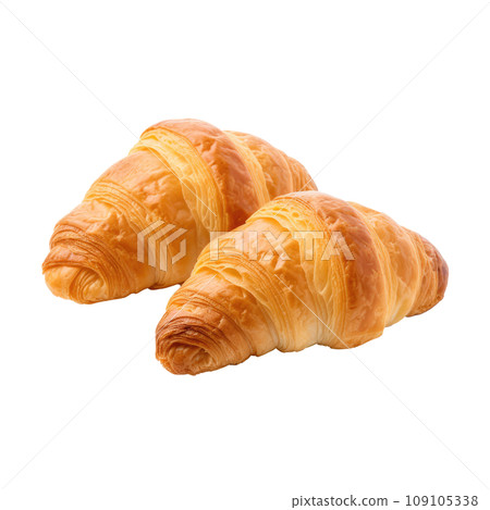 Freshly Baked French Croissants Close-up Freshly Baked French Croissants Close-up 109105338
