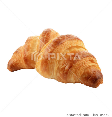Freshly Baked French Croissants Close-up Freshly Baked French Croissants Close-up 109105339