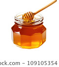 Golden Honey Drip from Wooden Dipper 109105354