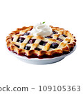 Fresh Blueberry Pie with Lattice Crust 109105363