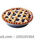 Fresh Blueberry Pie with Lattice Crust 109105364