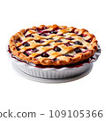 Fresh Blueberry Pie with Lattice Crust 109105366