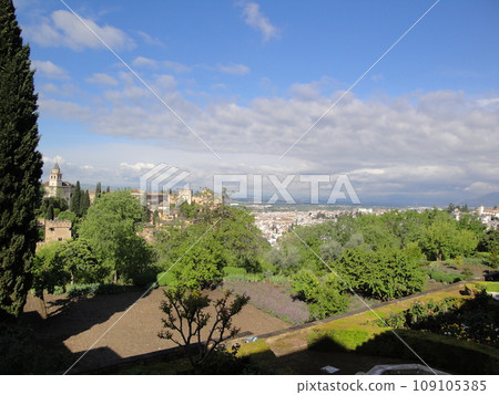 View of the Alhambra from the Generalife [Granada, Spain] 109105385