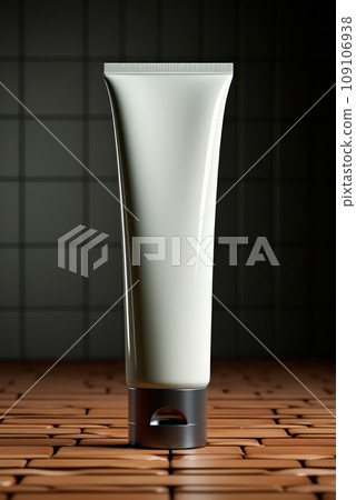 Mockup tube of cosmetics in the bathroom 109106938