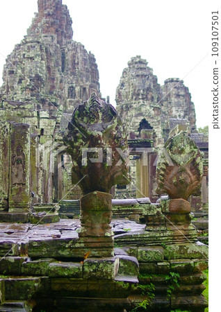 World Heritage Site Angkor Wat, Angkor Thom Naga Stone Statue World Heritage Site Angkor Wat, Angkor Thom Naga Stone Statue 109107501