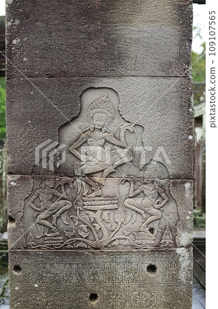 Angkor Wat, a world heritage site, has a relief of the dancers of Angkor Thom. Angkor Wat, a world heritage site, has a relief of the dancers of Angkor Thom. 109107565