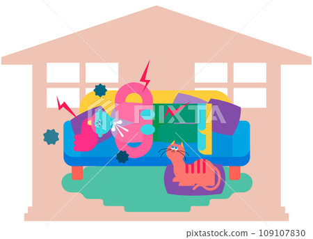 一名婦女因壓力而身體不適，在家休息 109107830