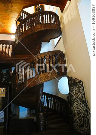 Spiral staircase in the Main Town Hall Museum, Gdańsk 109108057
