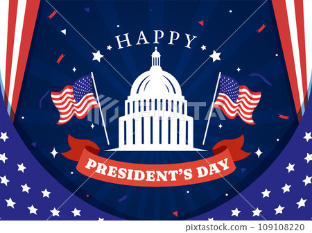 Happy Presidents Day Vector Illustration on 19 February with President America and USA Flag in Flat Cartoon Background Design Happy Presidents Day Vector Illustration on 19 February with President America and USA Flag in Flat Cartoon Background Design 109108220