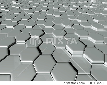 3DCG "Hexagonal tile/wall floor" background/infinite plane 109108273