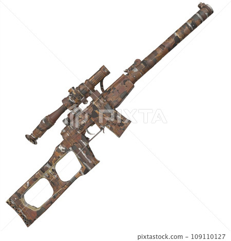 Sniper Rifle isolated on white background Sniper Rifle isolated on white background 109110127