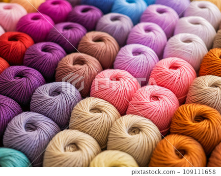 彩色紗線的寫實插圖2 彩色紗線的寫實插圖2 109111658