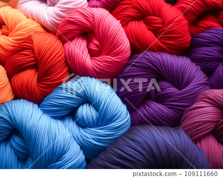 Realistic illustration of colorful yarn-1 109111660