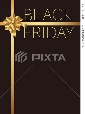 黑色星期五背景與金色彩帶 黑色星期五背景與金色彩帶 109111964