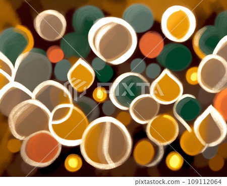 Folklore abstract painting "Glowing sound, weather map" 109112064