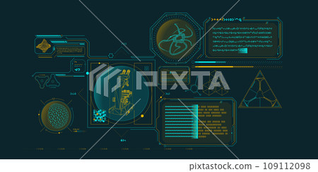 Exploration interface by sci-fi infographics. Exploration interface by sci-fi infographics. 109112098