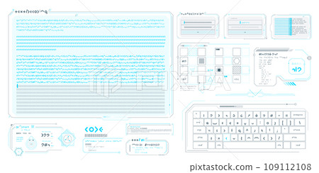 Vector data elements for sci-fi interface infographics. Vector data elements for sci-fi interface infographics. 109112108