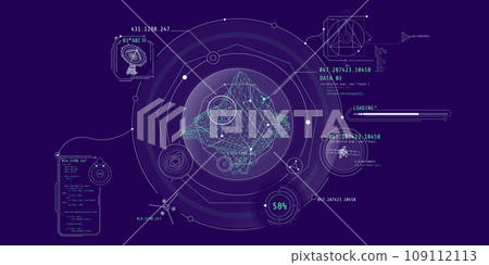 Futuristic HUD interface for planetary geological exploration. Futuristic HUD interface for planetary geological exploration. 109112113
