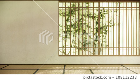 Interior, Empty room and tatami mat floor room modern style. 109112238