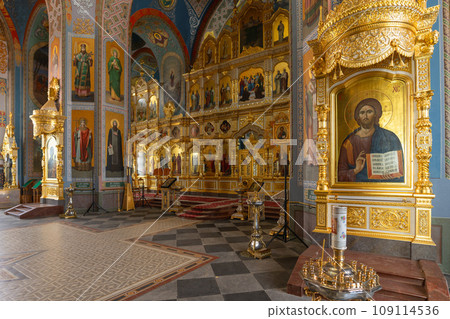 Iconostasis of the main cathedral of the monastery of Valaam Island in Lake Ladoga 109114536