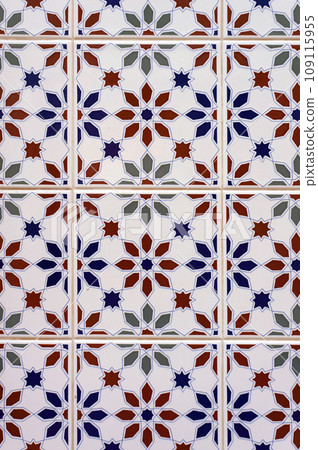 Azulejo Tile on Wall of a Building in Aveiro, Portugal. 109115955