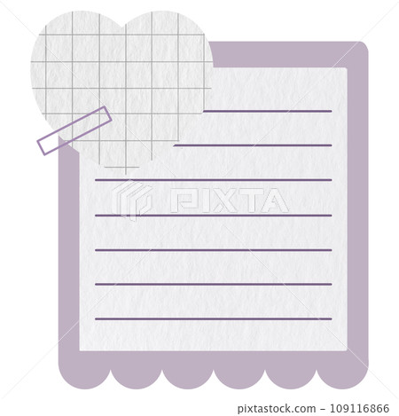 Cute blank square paper note digital planner sticky note banner to do list or memo message notepads paper sheet notepaper pastel purple for goodnote 109116866