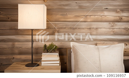 Several books and a night lamp on the bedside table. Several books and a night lamp on the bedside table. 109116937